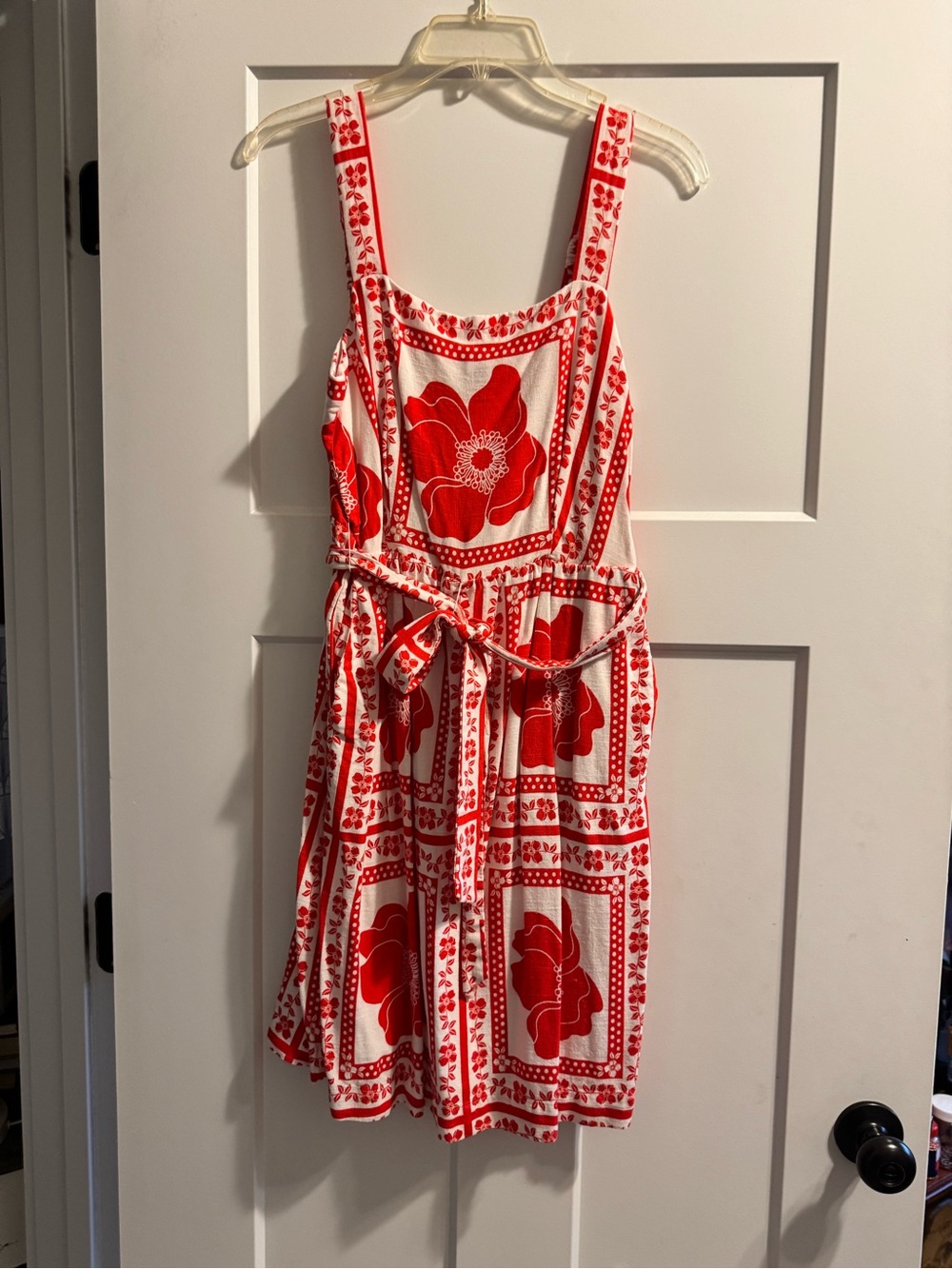 Draper James Red and White Floral Midi Sundress
